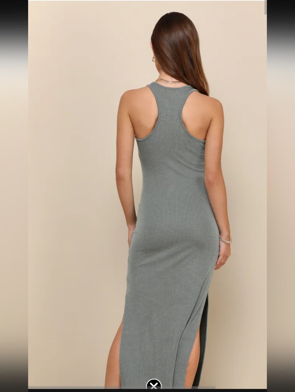 Lulus  Relaxed but Not Least Sage Green Ribbed Sleeveless Maxi Dress - Picture 2 of 11